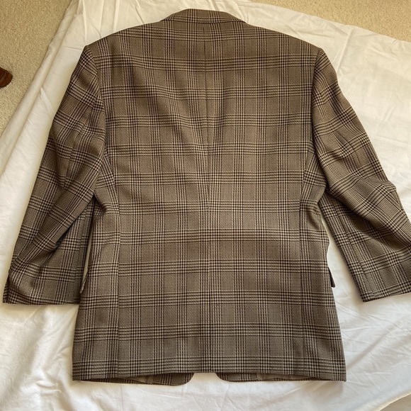 Vintage Pierre Cardin Tan District Check Pattern Sports Coat Size 42 - Picture 3 of 6